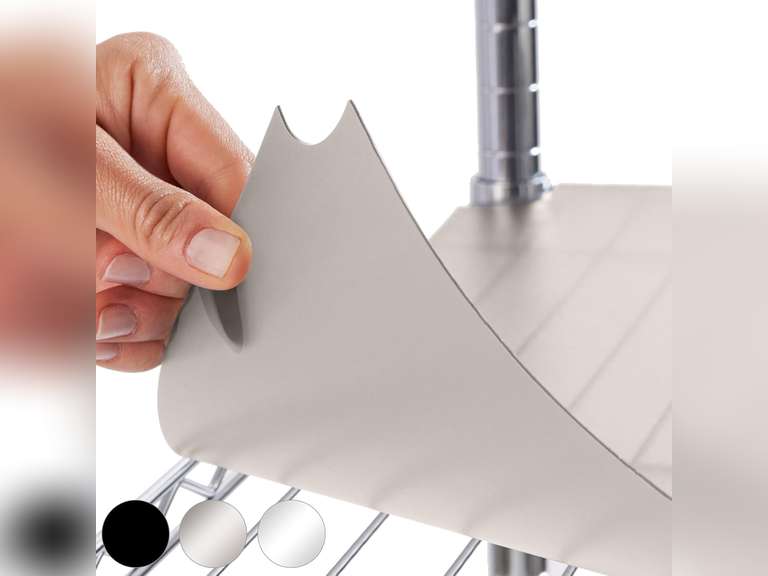 Gorilla Grip ShelfGuard Wire Shelf Liner Compatible with Amazon Basics Shelving Unit, Set of 5 Waterproof Liners for Organizing Metal Rack Shelves, Kitchen Cabinets, Cupboard, Pantry, 18x23.5 Charcoal 28