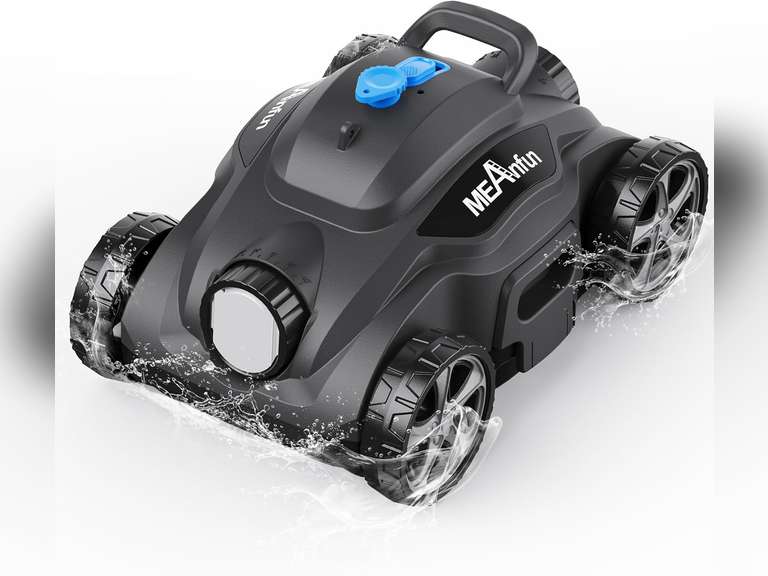 2024 Upgraded Robotic Vacuum Cleaner for Inground Pool, MAX Last 110 Mins & Clean 1076 Sq. Ft for Above Ground and Inground Pool Robot - 5800mah Automatic Parking Pools Cleaning Tools Grey 97