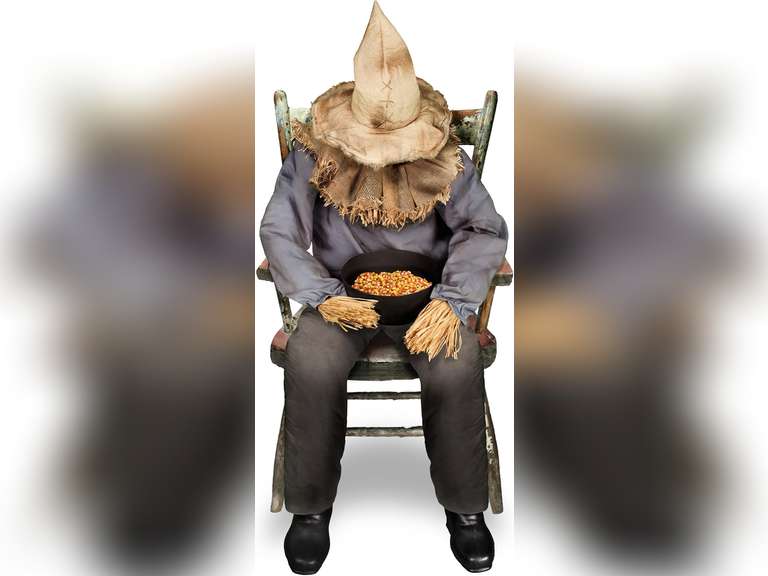 Spirit Halloween Sitting Scarecrow Animatronic | Halloween D cor | Horror D cor | 4.5 Feet | Scary Decoration | Motion and Sound Activated. 90