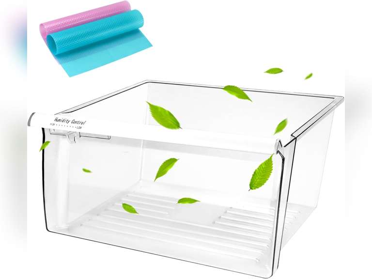 WP2188656 2188656 Refrigerator Upper Crisper Drawers Fetechmate Humidity Control Drawer Compatible with Whirl.pool Ken-more Drawer Replacement 2173384 2173386 2173694 2174108 - Humidity Control 56