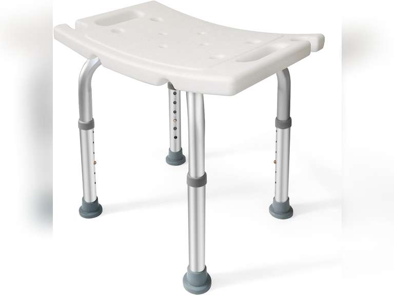 Shower Chair for Elderly Shower Seat for Inside Shower Tool-Free Shower Stool Small with 6 Adjustable Heights Bathtub Chairs for Disabled,Seniors 26