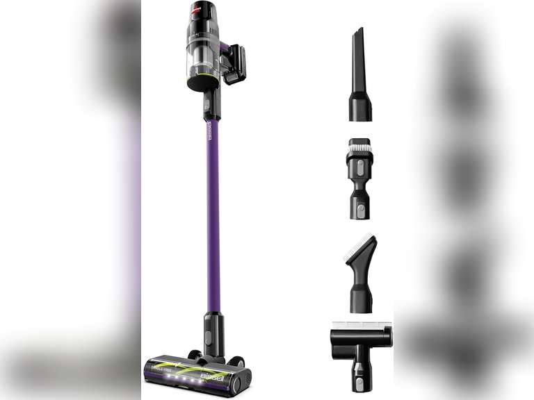 BISSELL CleanView XR Pet 300w Lightweight Cordless Vacuum w/ Removable Battery, 40-min runtime, Deep-Cleaning Furbrush & Tangle-Free Brush Roll, LED lights, XL Tank, Dusting & Crevice Tool, Wall Mount 228