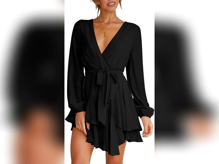 tie neck skater dress