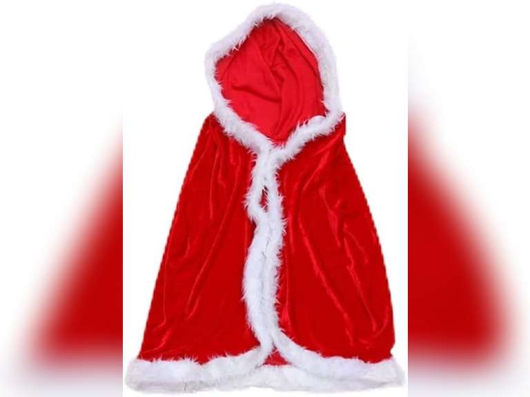 Christmas Outfit Hooded Cape for Christmas Cosplay Cape Christmas Coutfit Santa Costume for Capes for Women Dressy Xmas Cape Christmas Cloak Woman Robe Christmas Cape Red, M 13