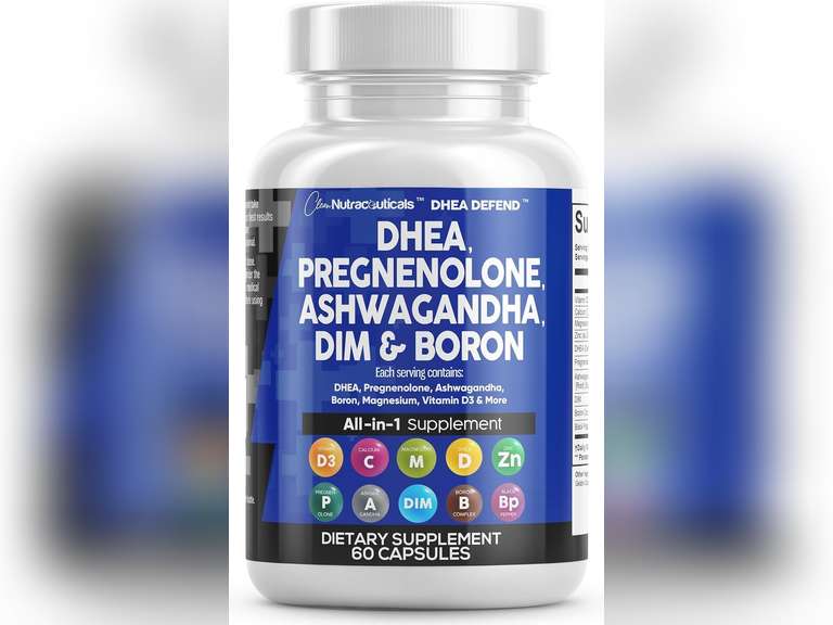 DHEA 200mg Supplement Pregnenolone 100mg for Men & Women with DIM ...