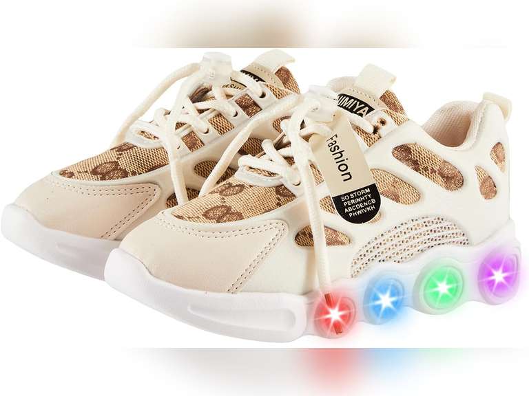 Children's Interesting Shoes That Shine at Night Kids- Stylish and Eye-catching Party Birthday Sneakers, size 11,5 28