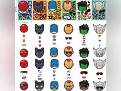 Superhero Party Favors, 122 Pcs Superhero Birthday Party Decorations include a Face Stickers, Gift Bags, Masks, Slap Bracelet, Stickers, Button Badges, Stamps, Best Gift Bag Filler for Themed Party 28