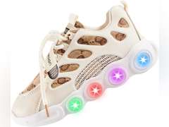 Children's Interesting Shoes That Shine at Night Kids- Stylish and Eye-catching Party Birthday Sneakers, size 11,5 28