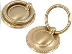 8 Pack Brush Gold Ring pulls,2" Gold Ring Drawer pulls,Ring Cabinet Cupboard pulls with Round Plate,Drawer Ring pulls (Gold) 26