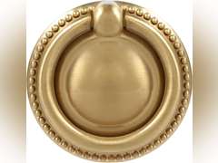 8 Pack Brush Gold Ring pulls,2" Gold Ring Drawer pulls,Ring Cabinet Cupboard pulls with Round Plate,Drawer Ring pulls (Gold) 26