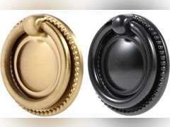 8 Pack Brush Gold Ring pulls,2" Gold Ring Drawer pulls,Ring Cabinet Cupboard pulls with Round Plate,Drawer Ring pulls (Gold) 26