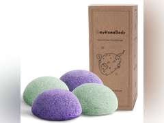 myHomeBody Natural Konjac Facial Sponges - for Gentle Face Cleansing and Exfoliation (Lavender, Green tea, Red Clay, Charcoal)see photo 10