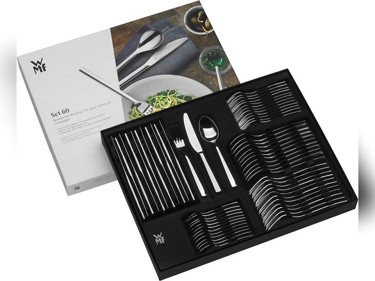 WMF Boston Basic Cutlery Set (60-Piece) 49 x 39 x 5.5 cm 189 - Quarter ...
