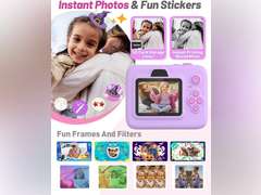 Yehtta Instant Print Camera for Kids, Christmas Birthday Gifts for 3-12 Year Old Girls Boys, 2.4in Screen 1080P Video Digital Camera Toys for Kids Age 4 5 6 7 8 9 10 with 3 Rolls Print Paper 32G Card Purple 40