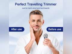 Mini Electric Shaver, Portable Electric Shavers for Men, Type-C Charging, Use for 60 Days, with Cleaning Brush, Safety Cover, Electric Razor, Travel Razor, One-Button Use for Home, Car, Travel, Blue 25
