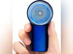 Mini Electric Shaver, Portable Electric Shavers for Men, Type-C Charging, Use for 60 Days, with Cleaning Brush, Safety Cover, Electric Razor, Travel Razor, One-Button Use for Home, Car, Travel, Blue 25