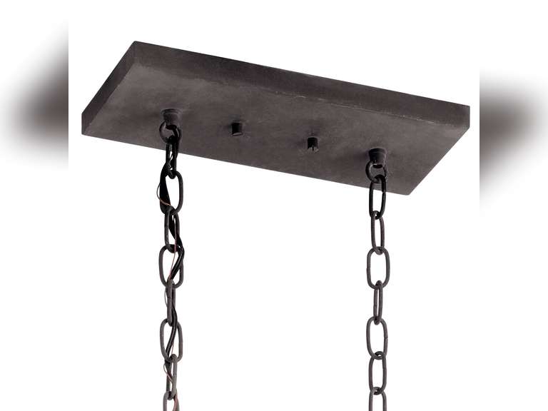 Kichler Gartin 5-Light Weathered Zinc Transitional Linear Kitchen Island Light 200