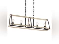 Kichler Gartin 5-Light Weathered Zinc Transitional Linear Kitchen Island Light 200