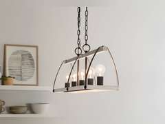 Kichler Gartin 5-Light Weathered Zinc Transitional Linear Kitchen Island Light 200