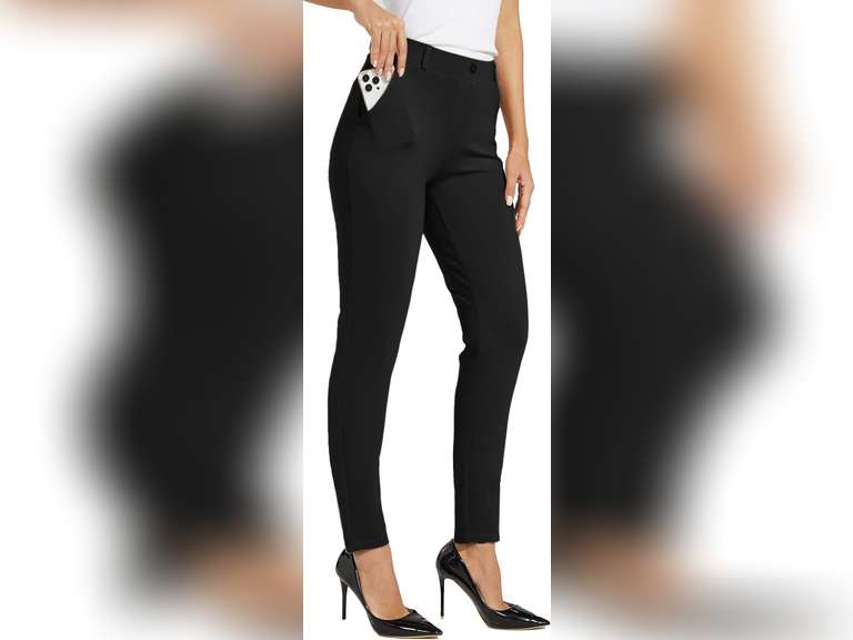 Willit Women's Yoga Dress Pants Skinny Work Slacks Slim Fit Stretch Office Casual Pants Petite/Regular 4 Pockets 28"/30" 32