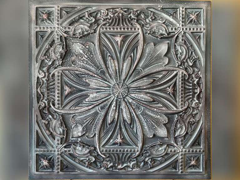 DCT10 Milan PVC 2' x 2' Lay-in or Glue-up Ceiling Tile (Covers / 200 sq.ft), Reclaimed Tin, 50 Piece 779