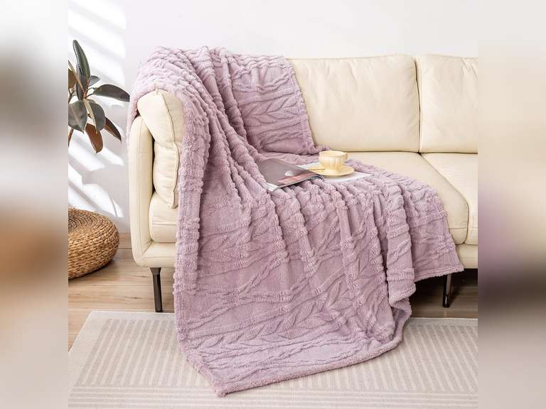 YUSOKI Sherpa Throw Blanket-3D Stylish Design Super Soft Fuzzy Cozy Warm Blanket Thick Plush Fluffy Furry Blankets for Teen Girls Women Couch Bed Sofa Chair Men Boys Gift(Rose Pink,50"x65") 18