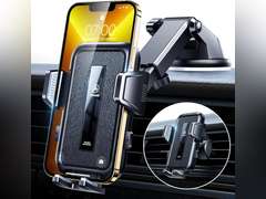 VANMASS 2024 Upgrade Top Military-Grade Car Phone Holder, Newest & Strongest Suction Cell Phone Car Mount Windshield Dashboard Vent Truck Stand Cradle for iPhone 15 Pro Max 14 13 12 Android Black 34