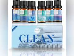 Essential Oils for Laundry - 100% Pure Essential Oils for Diffusers for Home,6x10ml(Clean)- Aromatherapy Oils for Humidifiers,Wool Dryer Balls,Clean Linen CLEAN 0.34 Fl Oz (Pack of 6) 17