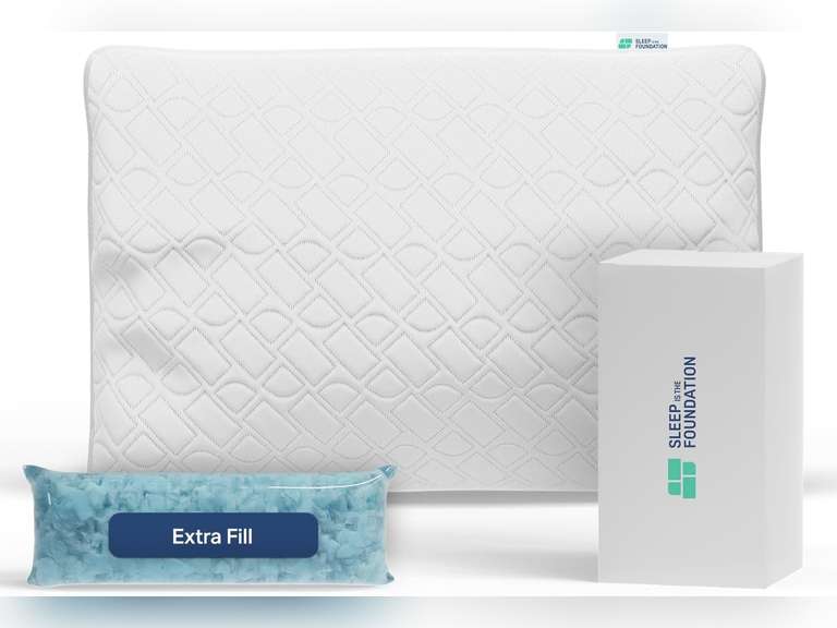 Shredded Memory Foam Pillow for Sleeping - Adjustable & Cooling Pillow for Side Sleepers and All Sleeping Positions - Queen Size Pillow 48