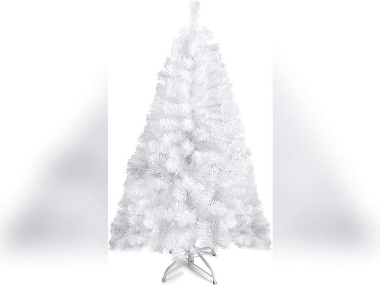 PREXTEX White Christmas Tree - Full-Bodied 4 ft Christmas Tree - Artificial 320 Tip Hinged Canadian Fir - Small Christmas Tree with Sturdy Metal Stand for Small Spaces, Easy to Assemble and Store 38