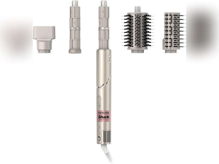 Shark HD430 FlexStyle Air Styling & Drying System, Powerful Hair Dryer Brush & Multi-Styler with Auto-Wrap Curlers, Paddle Brush, Oval Brush, Concentrator Attachment, Stone 249