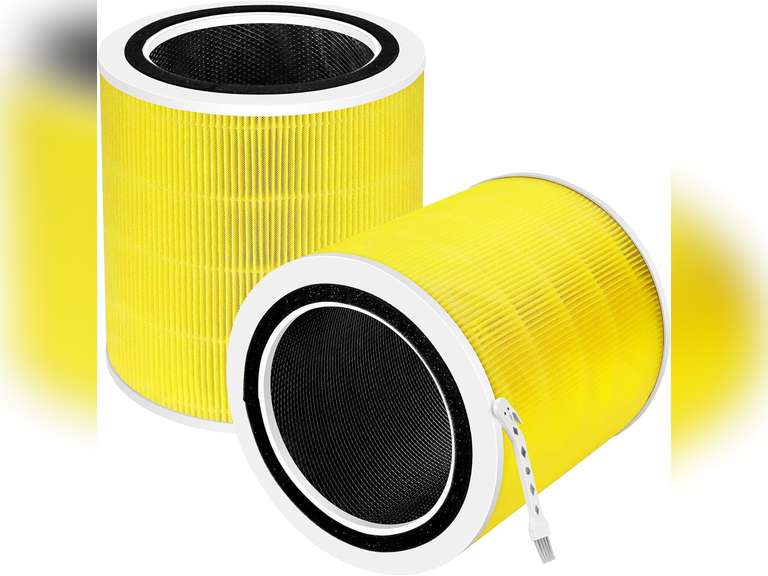 Core 400S H13 HEPA Pet Care Filter Replacement for LEVOIT Core 400S Core 400S-RF-PA LRF-C401-YUS Replacement Filter (Yellow), 3-in-1 True HEPA and Activated Carbon Filter, 2 Pack 51