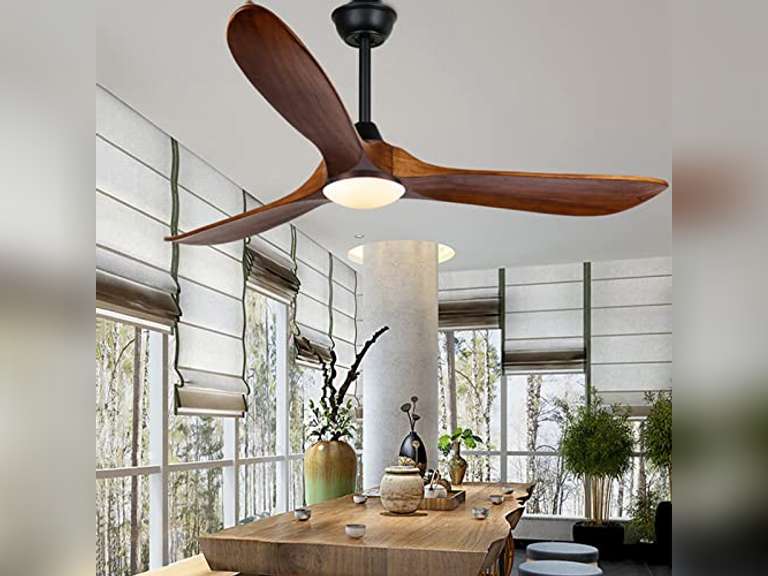 Farmhouse Rustic Ceiling Fans with Lights, 60 inch Outdoor Ceiling Fan for Patios with Light, 3 Blades Wood Ceiling Fan Damp Rated Large Airflow Commercial Ceiling Fan for Exterior House Porch Gazebo 259