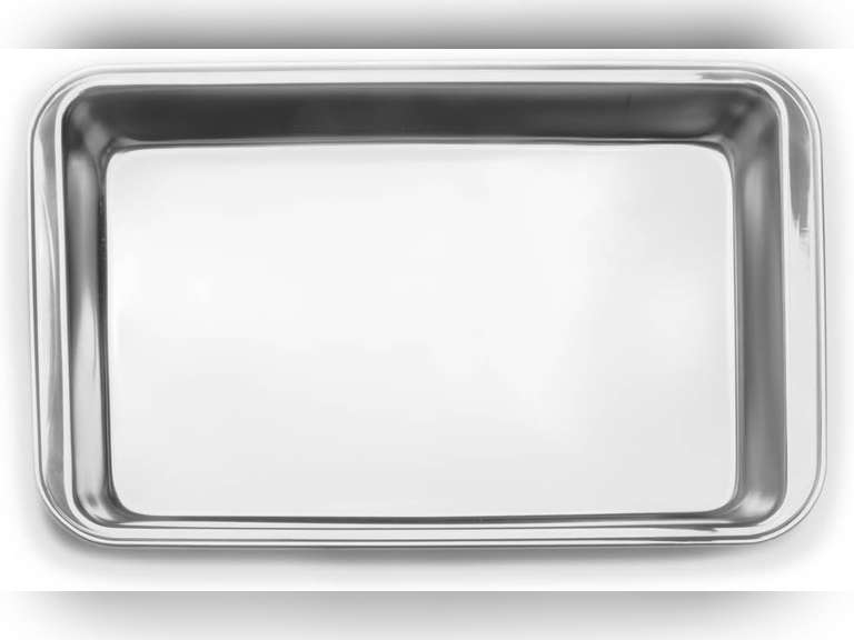 Fox Run Stainless Steel Pan, 11-Inch x 7-Inch Bake Surface, Silver 18