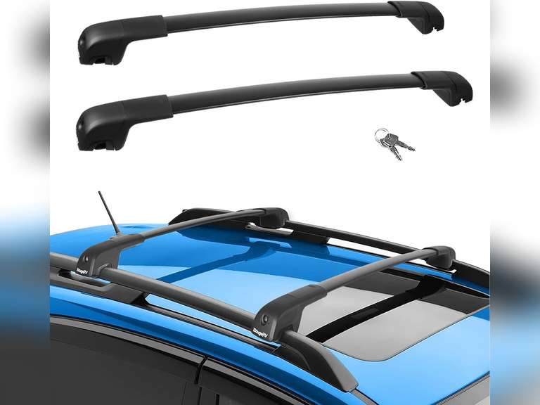 BougeRV Car Roof Rack Cross Bars Compatible with Subaru Forester 2014-2024 with Lock (Not Fit Wilderness), Aluminum Cross Bar for Rooftop Cargo Carrier Luggage Kayak Canoe Bike Snowboard 100