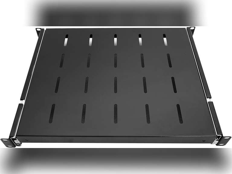 Raising Electronics Sliding Rack Server Shelf 1U 19' 4 Post Rack Mount-Adjustable 15'-22' 49