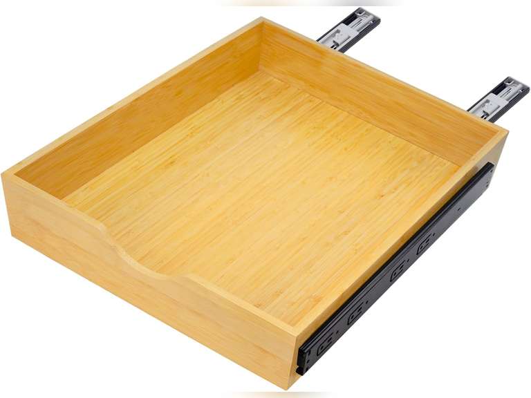 MinBoo Bamboo Pull Out Drawers For Cabinets 14" W x 21" D,Gliding Soft Close Shelves for Kitchen, Pantry, and Storage Organization,Pull Out Cabinet Drawer, Cabinet Drawers Slide Out 54