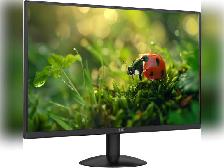 AOC 27B30H 27 Frameless IPS Monitor, FHD 1920x1080, 100Hz, 103% sRGB, for Home and Office, HDMI x1, VGA x1, Low Blue Mode, VESA Compatible, Black 75