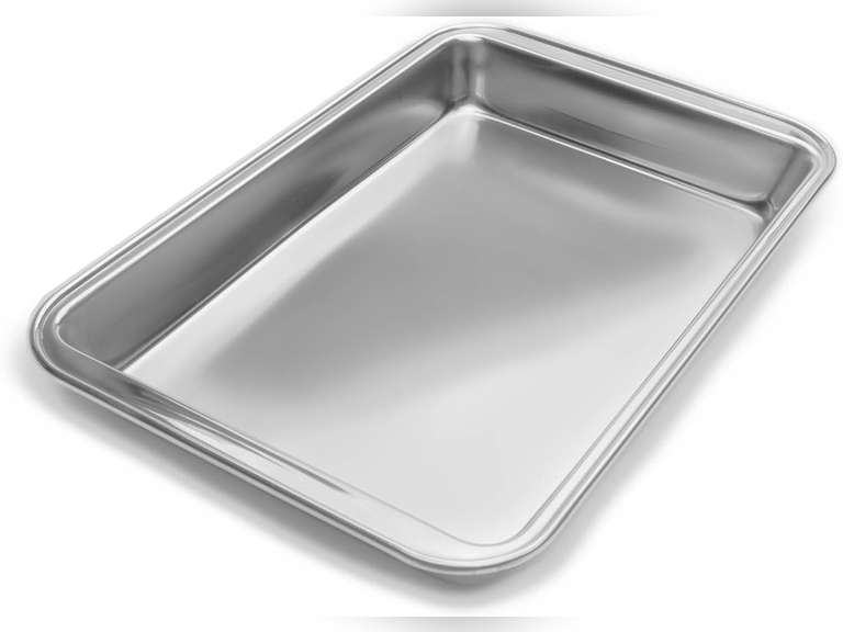 Fox Run Stainless Steel Pan, 11-Inch x 7-Inch Bake Surface, Silver 18