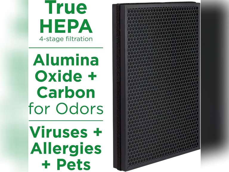 AprilAire RF09550V Virus + Allergy + Pet True HEPA Air Purifier Replacement Filter for AprilAire 9550 Room Air Purifier, Captures Viruses, Allergens, Bacteria, Pet Hair & Dander, Ozone Free 99