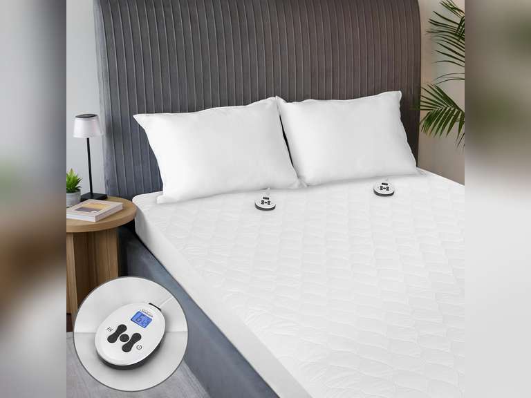 Sunbeam King Size Electric Heated Mattress Pad, 12 Heat Settings, 12hr Auto Shut-Off, Fast Heating, Machine Washable 126