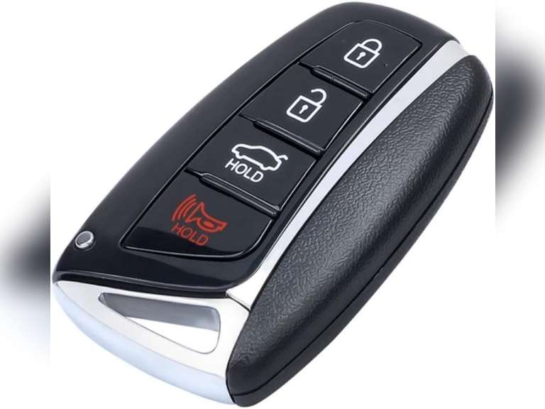 Replacement Key Fob Shell Case for Hyundai Azera Equus Santa Fe Sport 2013-2018 Keyless Entry Remote Car Key Fob Cover Casing with Uncut Left Blade Blank 19