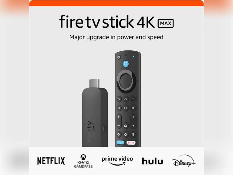 Amazon Fire TV Stick 4K Max (newest model), our most powerful 4K streaming stick with Wi-Fi 6E support, 16GB Storage, free and live tv 60