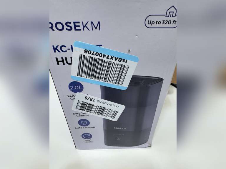 Humidifiers for Bedroom, Cool Mist Humidifier for Home Plant and Baby Nursery, Quiet Ultrasonic Humidifier with 360 Nozzle, Auto Shut-Off, Filterless, Black 24