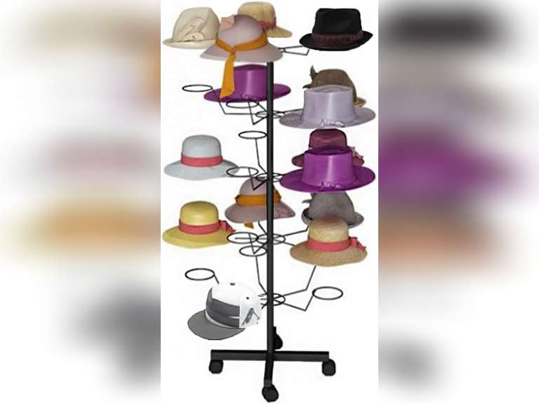 Round Hat Rack uyoyous Modern Hat Rack Display, Freestanding Metal Hat Organizer Rack ...