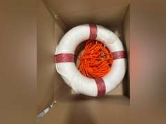 20 Inch Pool Safety Life Preserver Ring Buoy for Pool, Swimming Swim Foam Ring Pool Buoy Pool Safety Throw Rings with 98.4FT Water Floating Lifesaving Rope 41