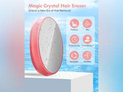 Crystal Hair Eraser for Women and Men, Reusable Crystal Hair Remover - Portable Magic Hair Removal Device - Painless Solution for Back, Arms, and Legs (Pink) 8