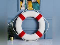 20 Inch Pool Safety Life Preserver Ring Buoy for Pool, Swimming Swim Foam Ring Pool Buoy Pool Safety Throw Rings with 98.4FT Water Floating Lifesaving Rope 41