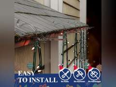 Holiday Light Clips Set of 200 Christmas Light Clips, Outdoor Light Clips - Mount to Shingles & gutters - Works with Mini, C6, C7, C9, Rope, Icicle Lights - No Tools Required 15