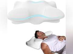 Ergonomic Memory Foam Pillow for Neck Pain Relief - Orthopedic Contour Cervical Pillow for Sleeping, Supportive Comfort for Back, Side, Stomach Sleepers (White) 49